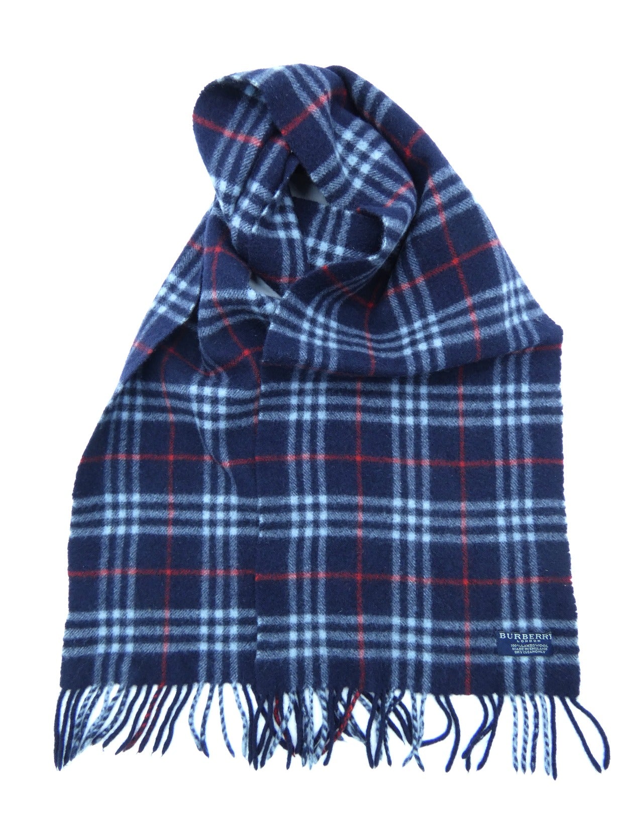 Burberry Lambswool House Check Navy Scarf Scarf Burberry