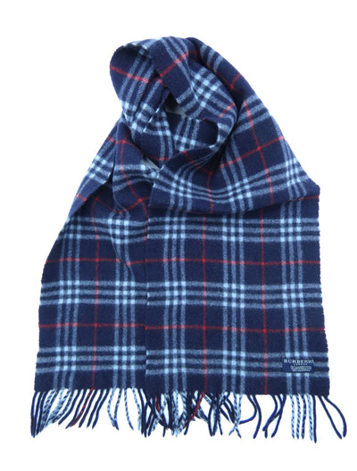 Burberry Lambswool House Check Navy Scarf Scarf Burberry