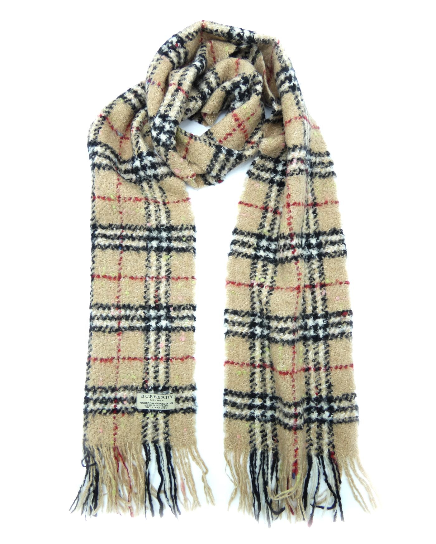 Burberry Wool Nova Check Camel Scarf Scarf Burberry