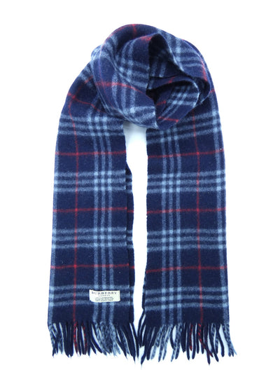 Burberry Lambswool House Check Blue Scarf Scarf Burberry