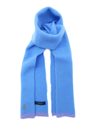 Burberry Lambswool Solid Blue Child's Scarf Scarf Burberry