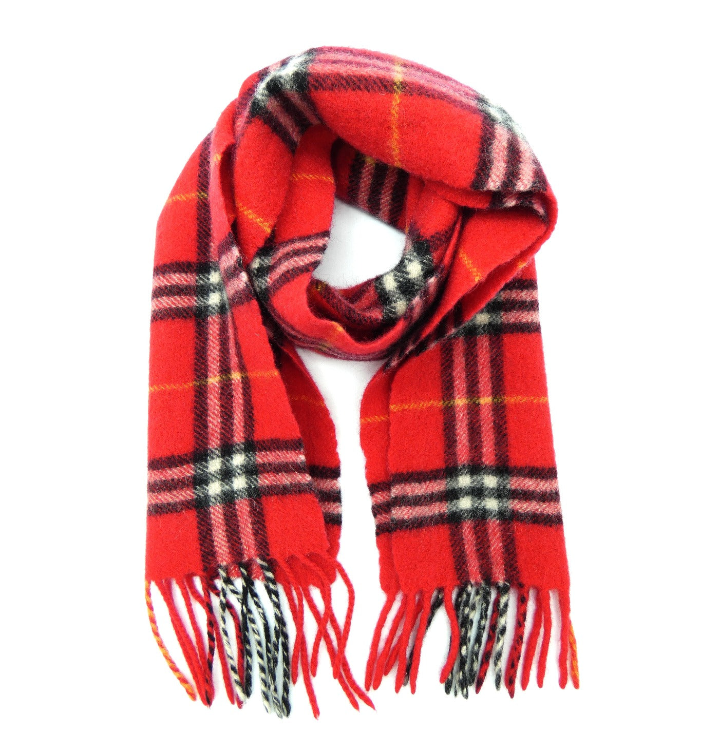 Burberry Lambswool House Check Red and Black Child's Scarf Scarf Burberry