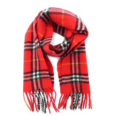 Burberry Lambswool House Check Red and Black Child's Scarf Scarf Burberry