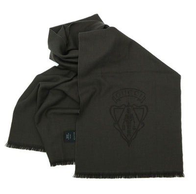 Gucci Hysteria Dark Brown Wool Scarf Scarf Gucci