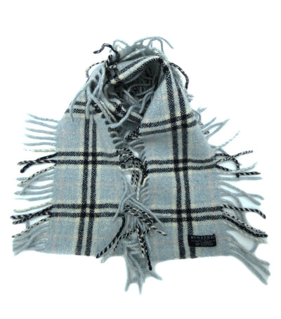Burberry Merino Wool, Angora and Cashmere Light Blue Happy Scarf Scarf Burberry