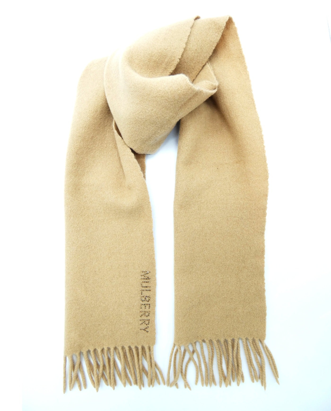 Mulberry Lambswool Swarovski Crystal Camel Scarf Scarf Mulberry