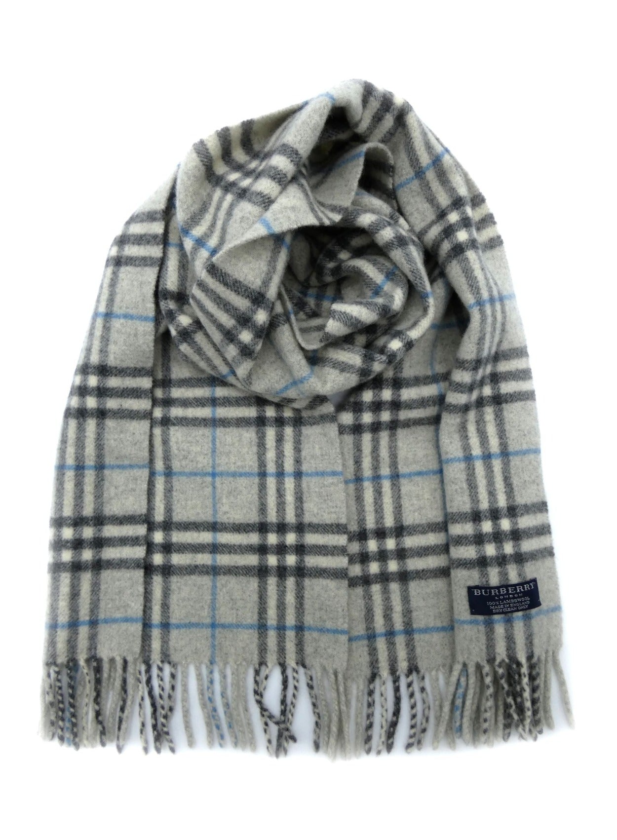Burberry Lambswool House Check Grey Scarf Scarf Burberry