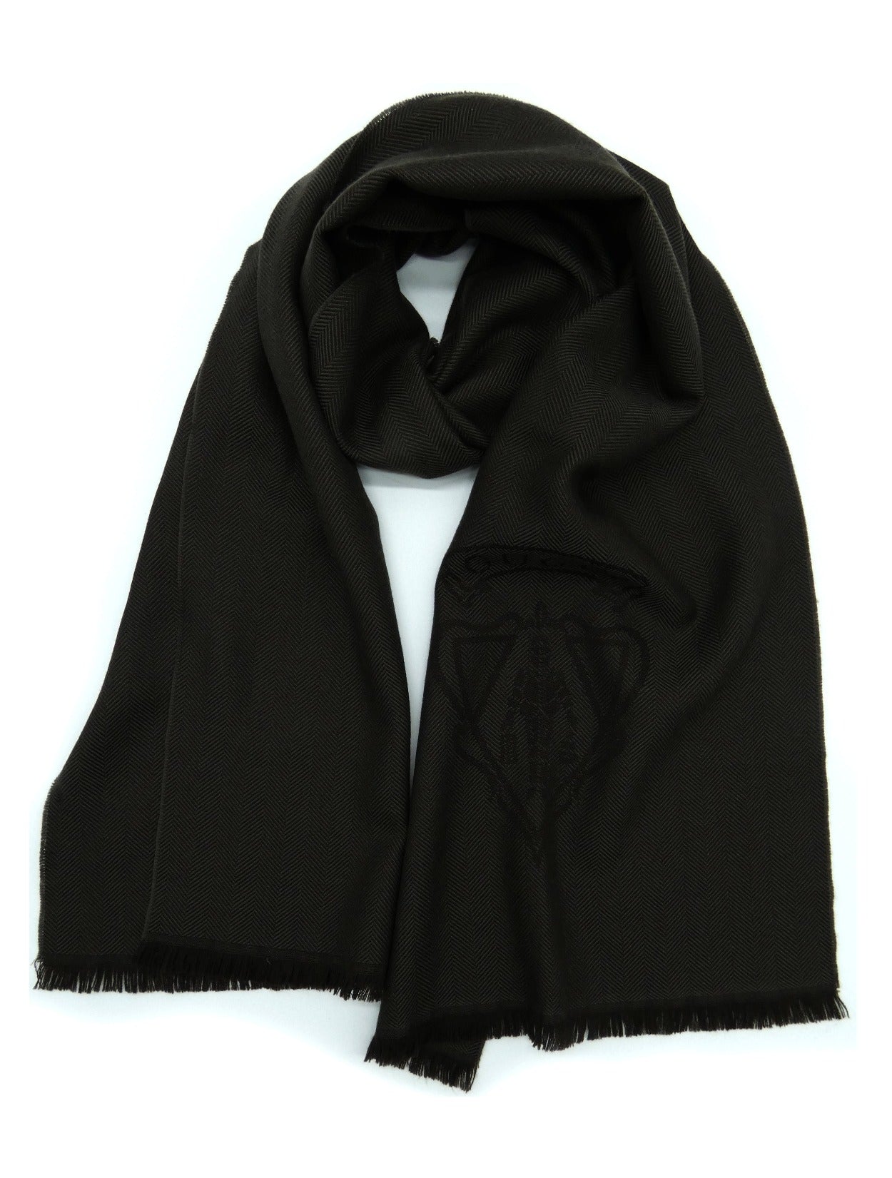 Gucci Hysteria Dark Brown Wool Scarf Scarf Gucci
