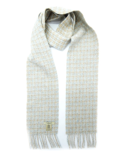Burberry Cashmere Plaid Cream and Silver Scarf Scarf Burberry
