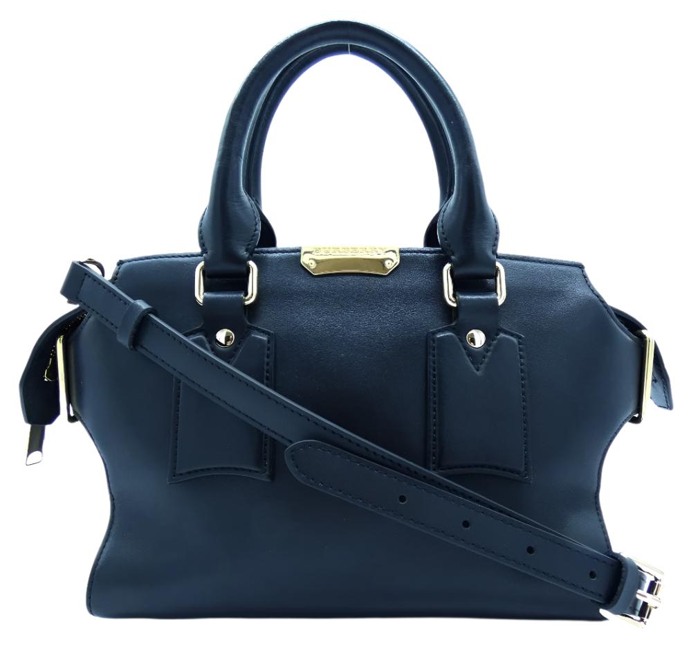 Burberry Black Leather Small Clifton Handbag Bag Burberry