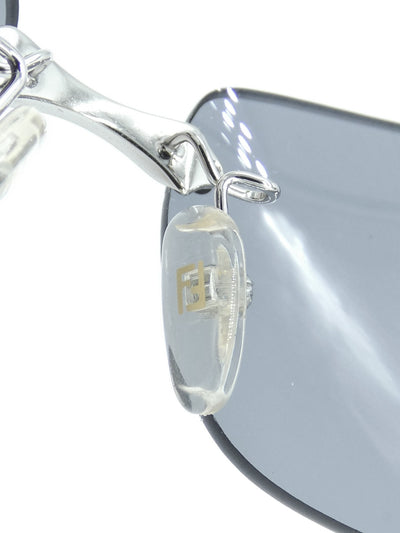 Fendi Vintage White and Silver Rimless Sunglasses FS367 Sunglasses Fendi