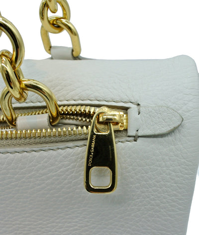 Dolce & Gabbana Convertible Ivory Leather Flap Bag Bag Dolce & Gabbana