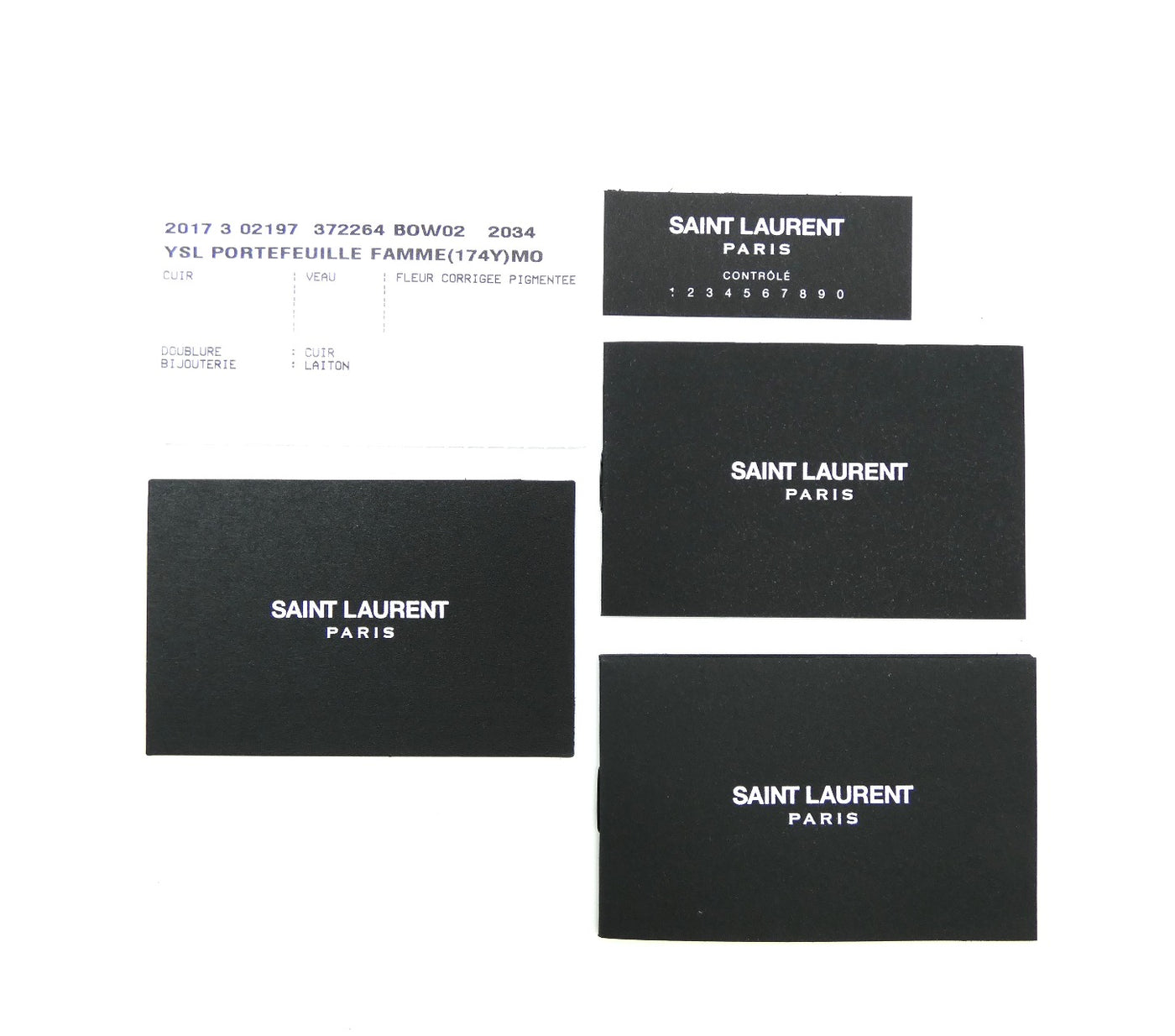 Saint Laurent Rouge Grain De Poudre Large Envelope Wallet Wallet YSL