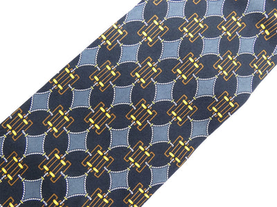 Fendi Vintage Graphic Print Silk Tie Ties Fendi