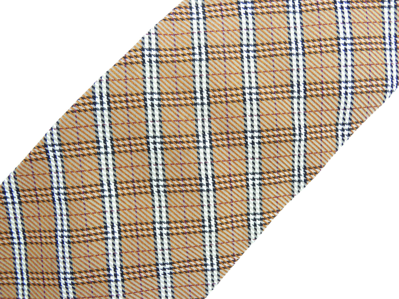 Burberry Classic Nova Check Orange Silk Tie Ties Burberry