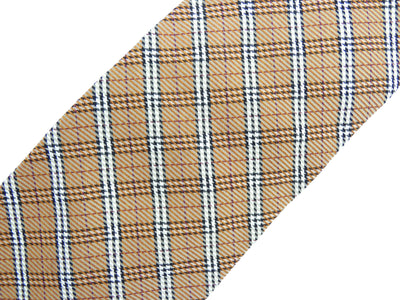 Burberry Classic Nova Check Orange Silk Tie Ties Burberry