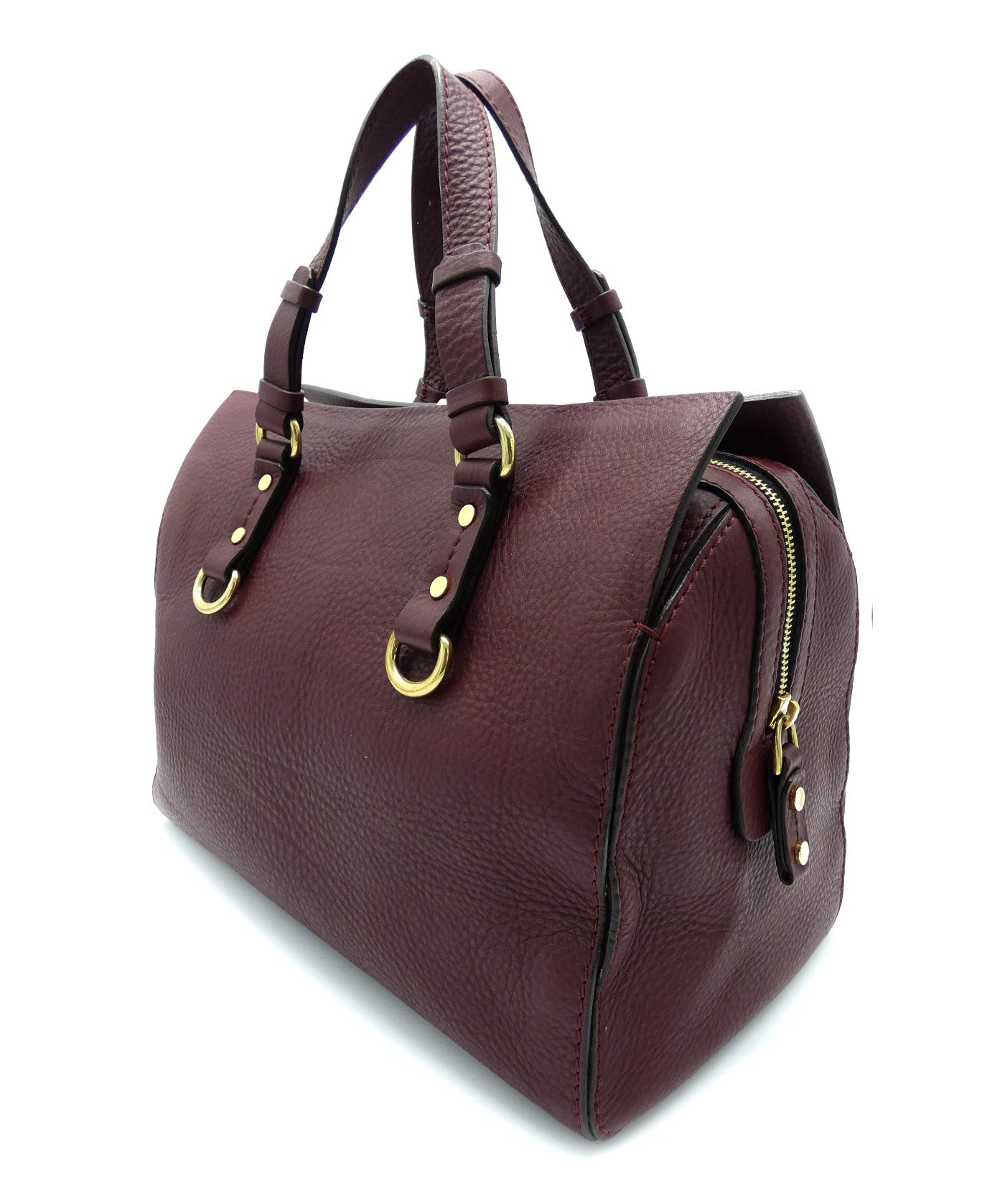 DSquared2 Bordeaux Leather Bauletto Boston Bag Bag DSquared2