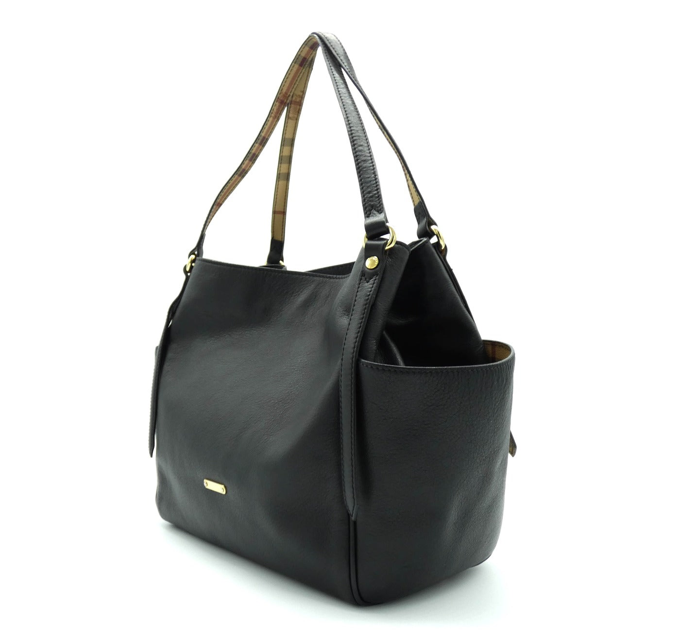 Burberry Canterbury Black Leather Bag Bag Burberry