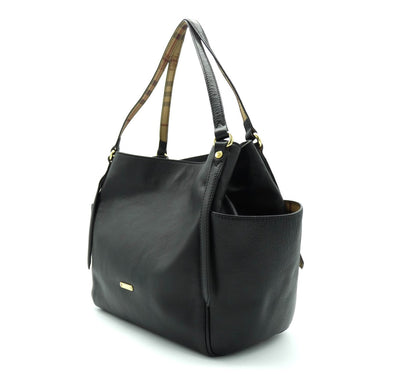 Burberry Canterbury Black Leather Bag Bag Burberry