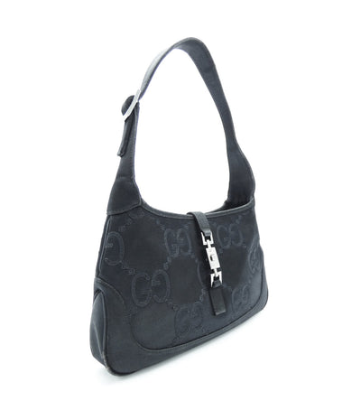 Gucci Black Satin Mini Jackie GG Evening Bag Bag Gucci