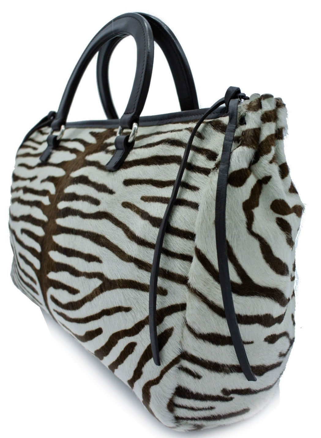 Prada Zebra Pony Medium Handle Bag Bag Prada