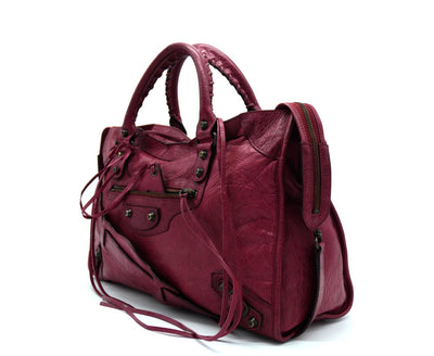 Balenciaga Pourpre Agneau Classic City Motorcycle Bag Bag Balenciaga