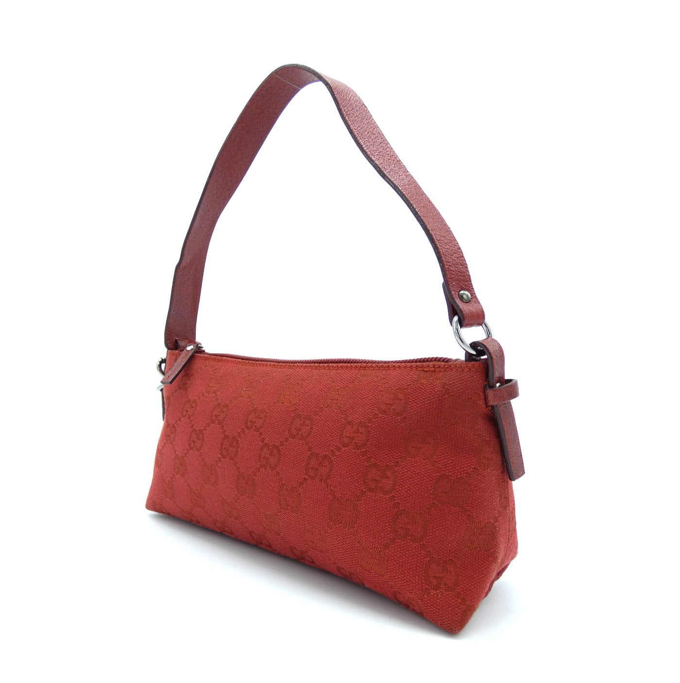 Gucci Red Canvas Guccissimo GG Pochette Bag Gucci