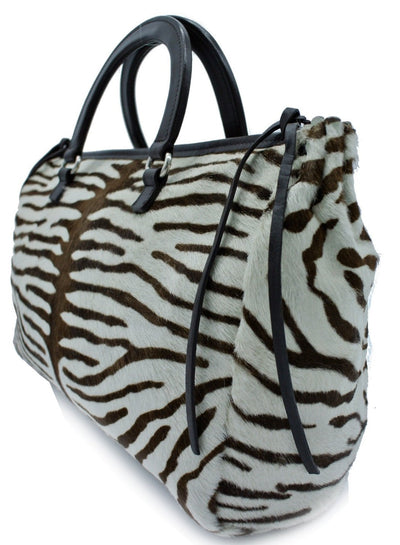 Prada Zebra Pony Medium Handle Bag Bag Prada
