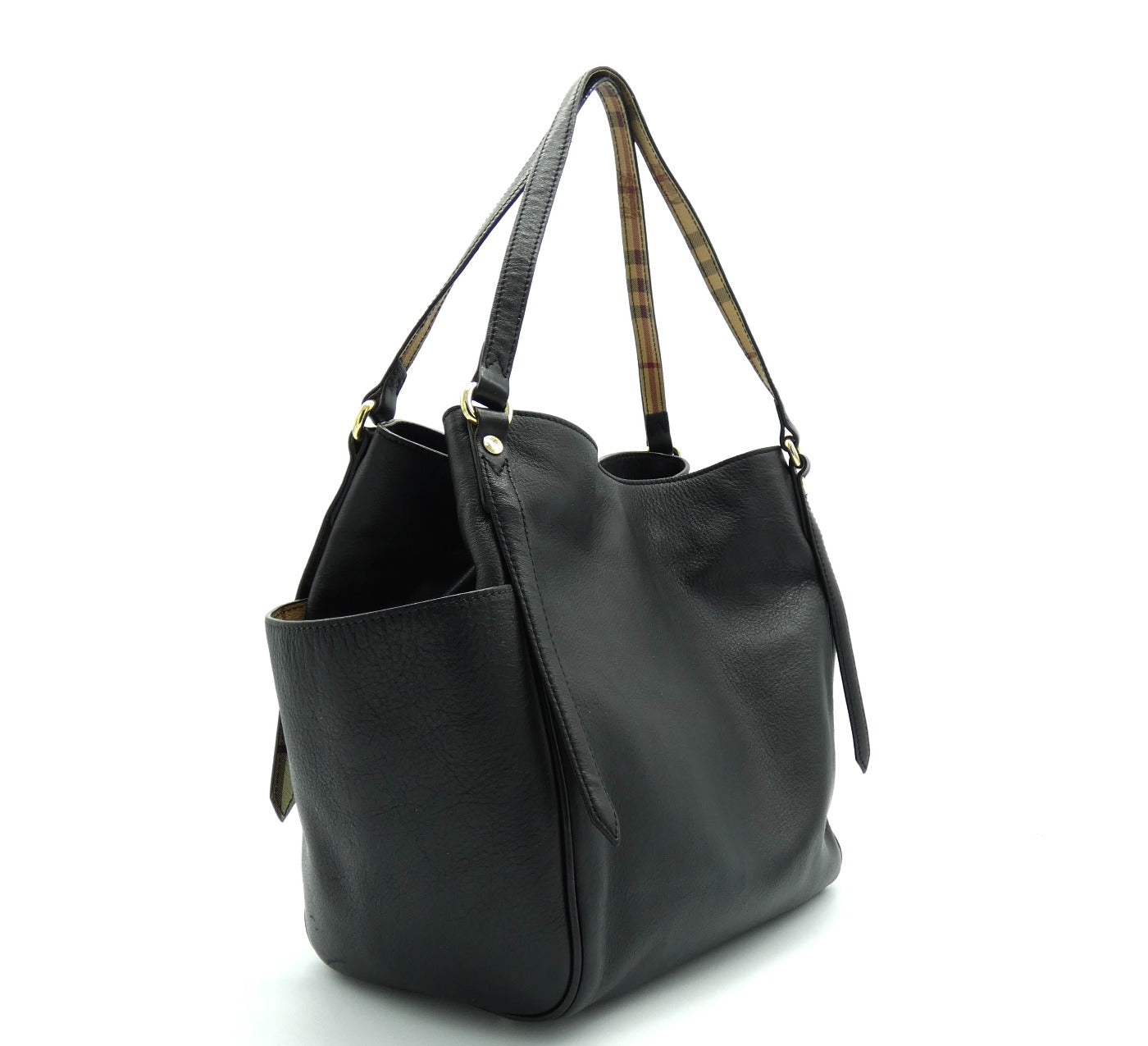Burberry Canterbury Black Leather Bag Bag Burberry
