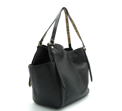 Burberry Canterbury Black Leather Bag Bag Burberry