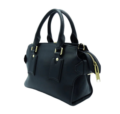 Burberry Black Leather Small Clifton Handbag Bag Burberry