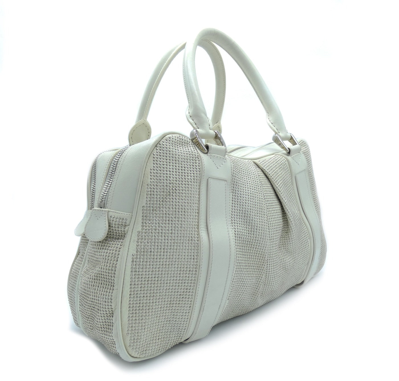 Burberry Prorsum Large Ivory Ashbury Knight Satchel Bag Burberry