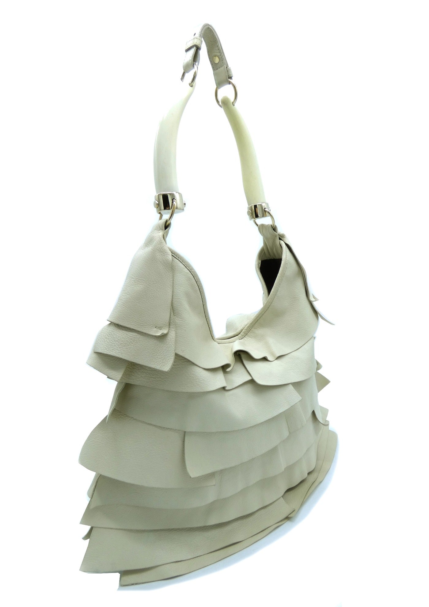 YSL St. Tropez Mombasa Cream Horn Bag Bag YSL