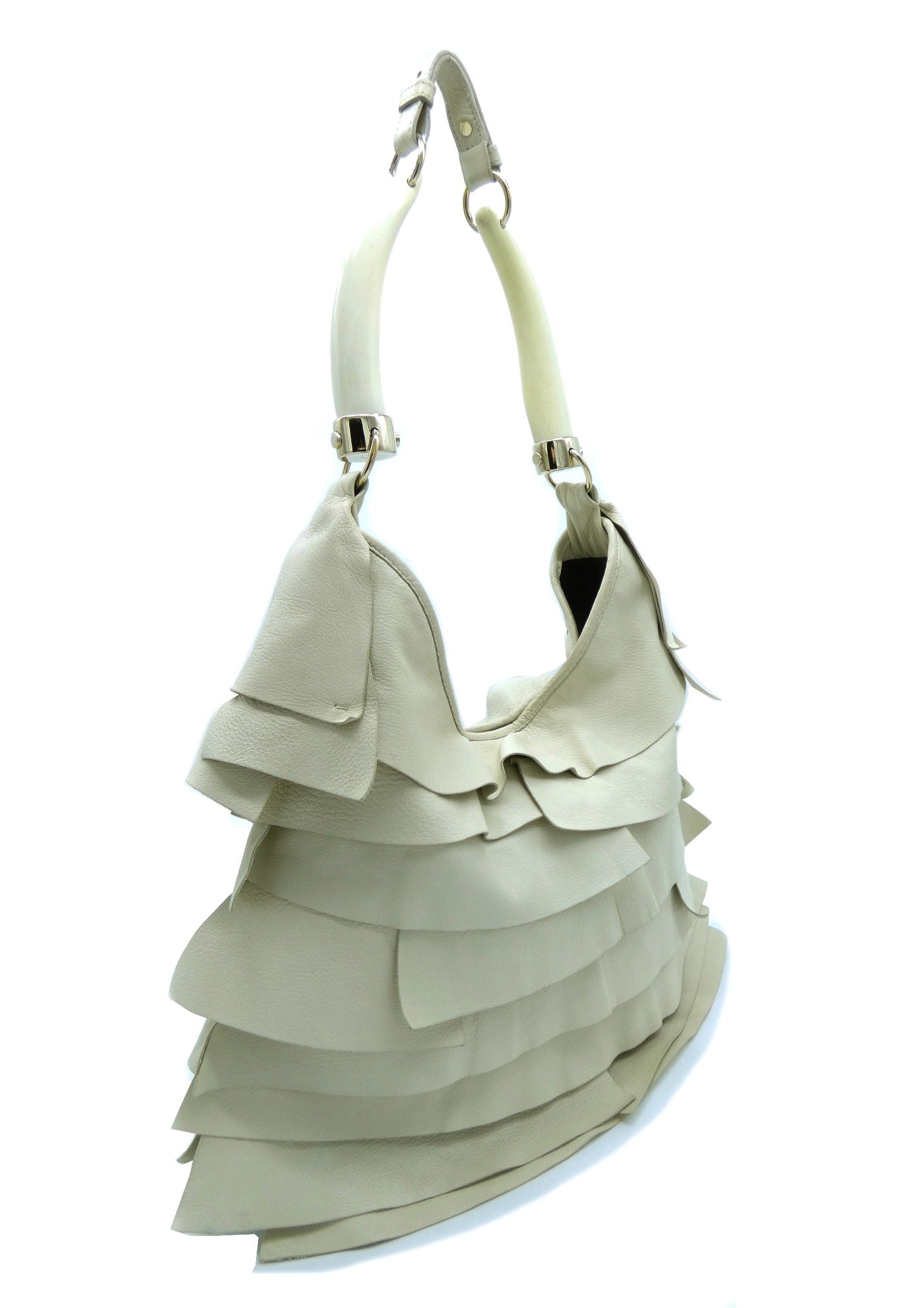 YSL St. Tropez Mombasa Cream Horn Bag – Occhi Azzurri