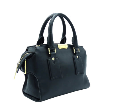 Burberry Black Leather Small Clifton Handbag Bag Burberry