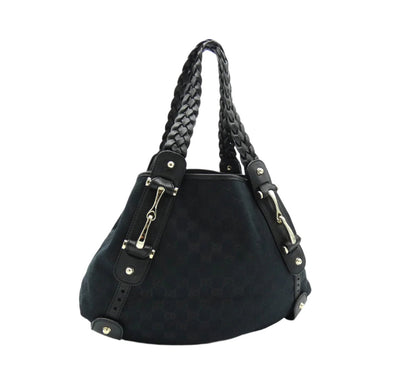 Gucci Black GG Canvas Pelham Medium Hobo Bag Gucci