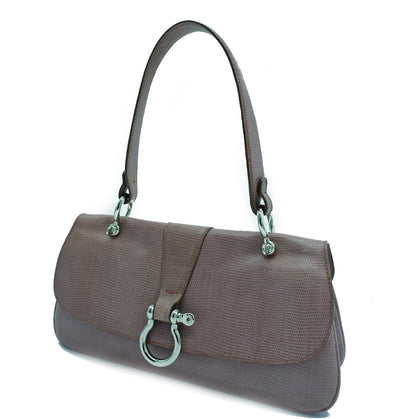 Burberry Vintage Pink Snake Embossed Leather Handbag Bag Burberry