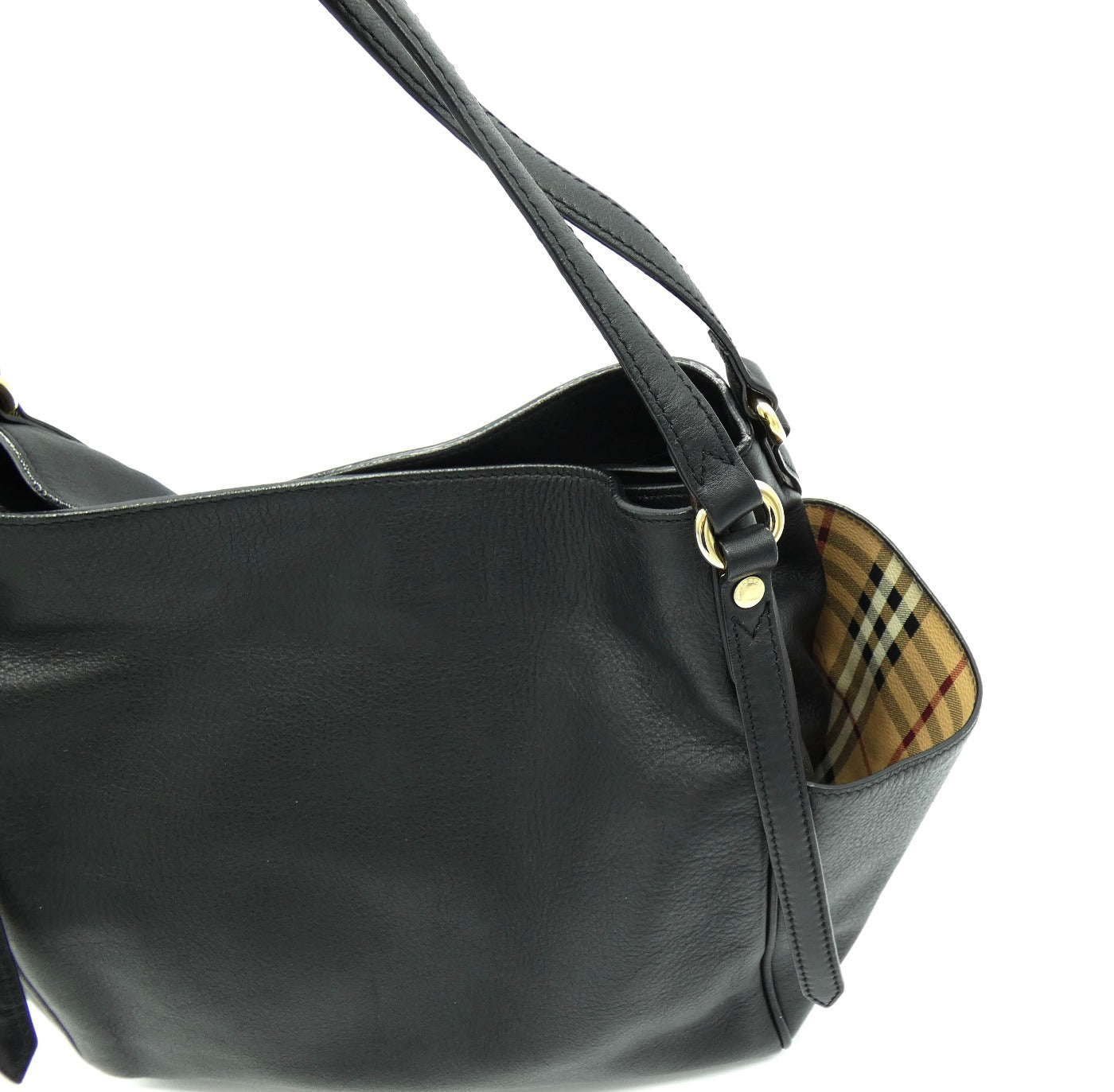 Burberry Canterbury Black Leather Bag Bag Burberry