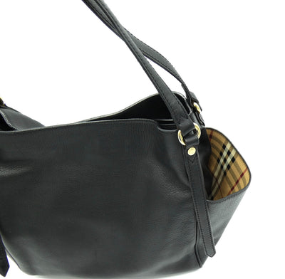 Burberry Canterbury Black Leather Bag Bag Burberry