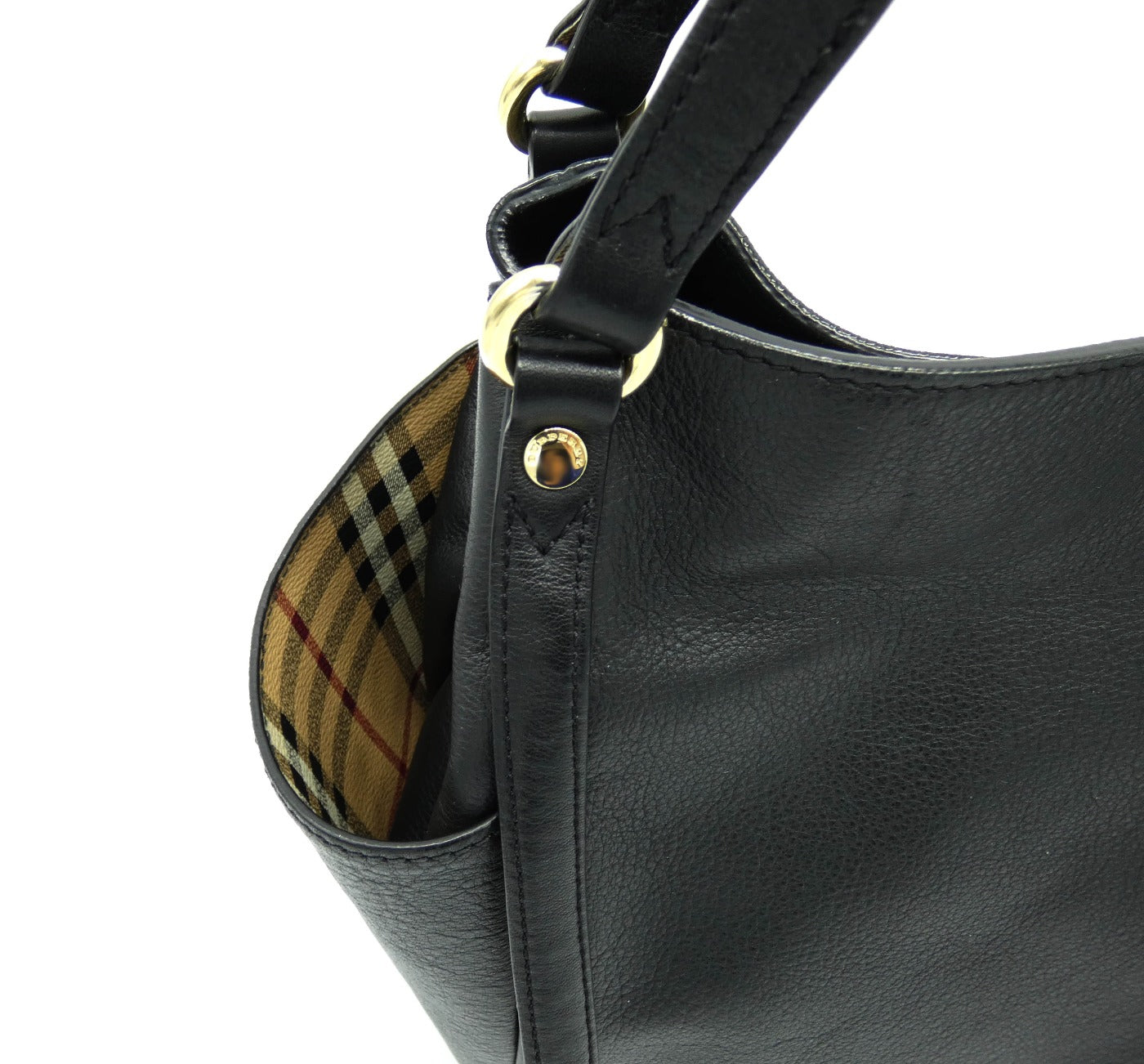 Burberry Canterbury Black Leather Bag Bag Burberry