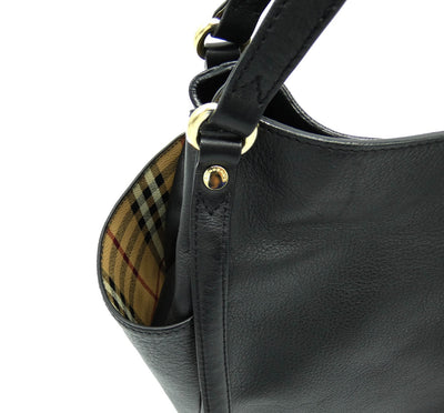 Burberry Canterbury Black Leather Bag Bag Burberry
