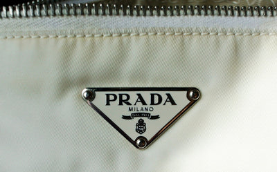 Prada Vintage Sport White Tessuto Nylon Shoulder Bag Bag Prada