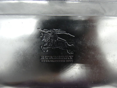 Burberry Black Patent Leather and Nylon Quilted Long Wallet Wallet Burberry