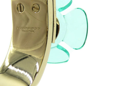 Burberry Prorsum Leather and Lucite Flower Bangle Bracelet Burberry