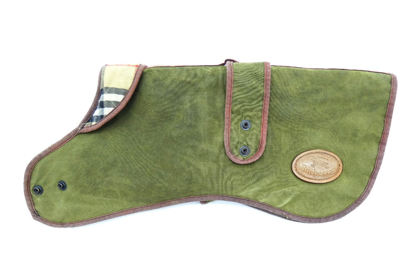Burberrys Green Waxed Vintage Dog Coat Pet Supplies Burberry