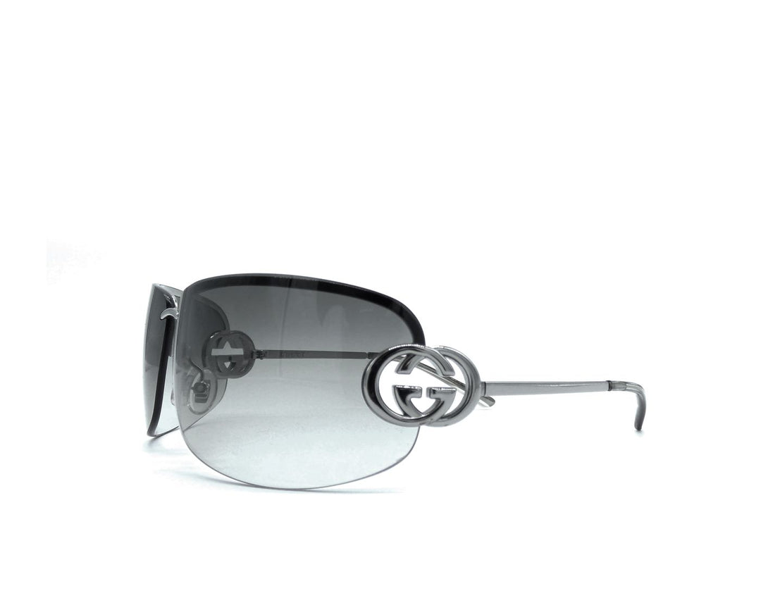 GUCCI Vintage Sunglasses Rare Oval Gray Green GG2432/S Migos