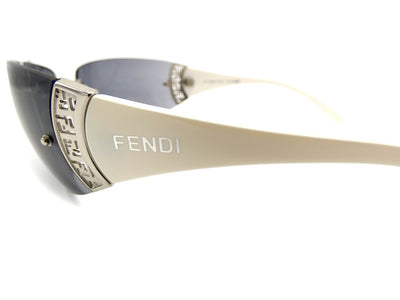Fendi Vintage White and Silver Rimless Sunglasses FS367 Sunglasses Fendi