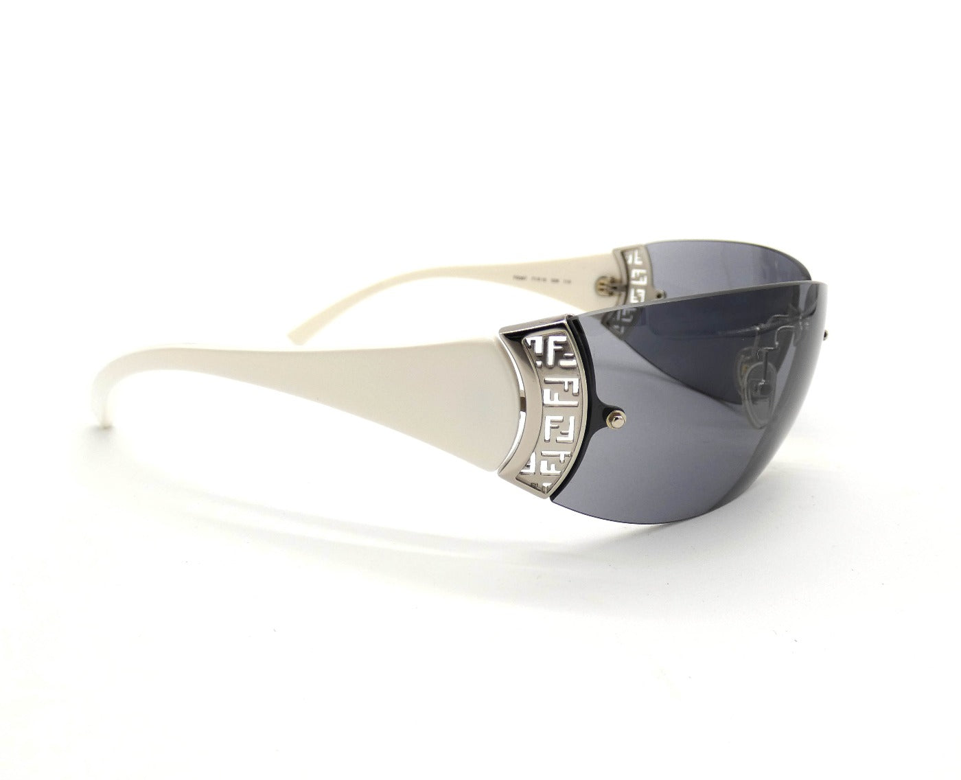 Fendi Vintage White and Silver Rimless Sunglasses FS367 Sunglasses Fendi