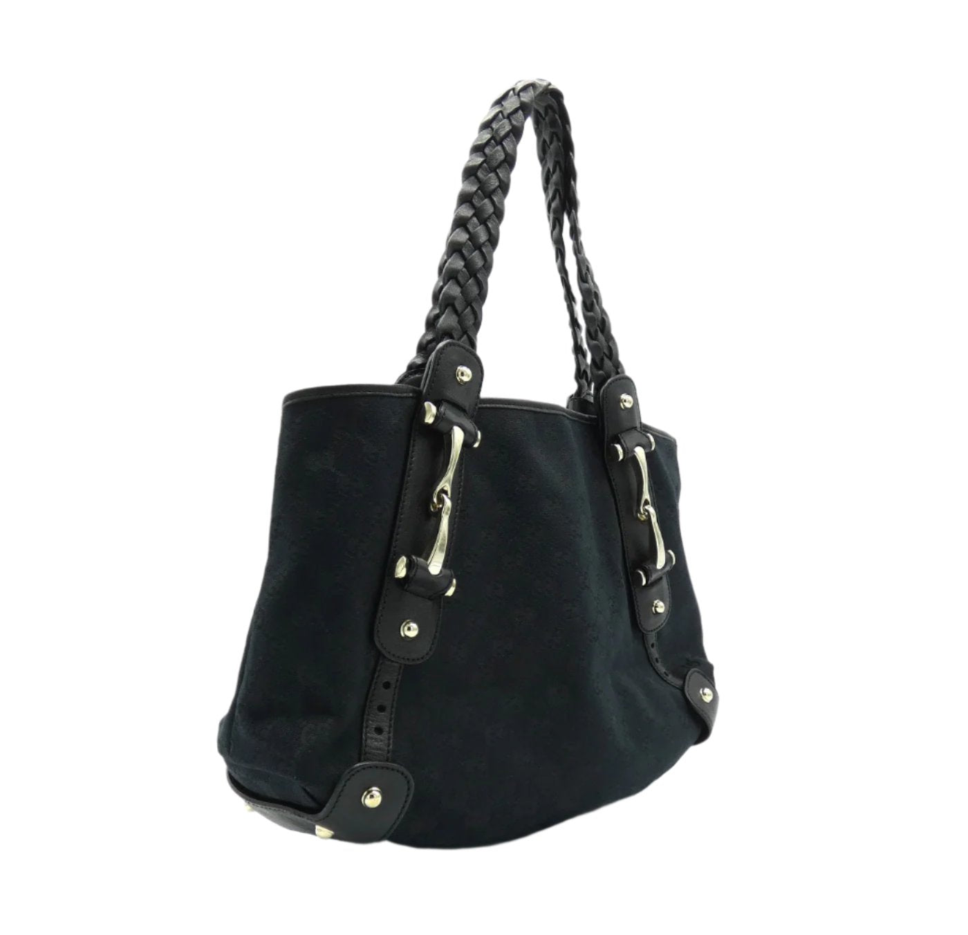 Gucci Black GG Canvas Pelham Medium Hobo Bag Gucci