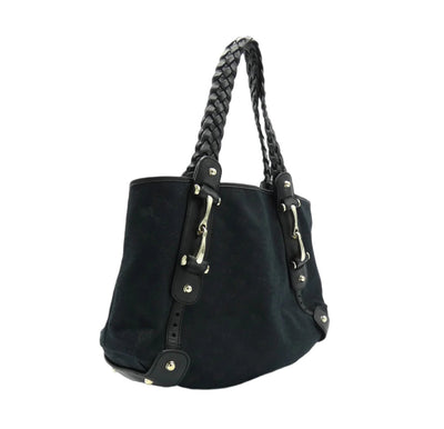 Gucci Black GG Canvas Pelham Medium Hobo Bag Gucci